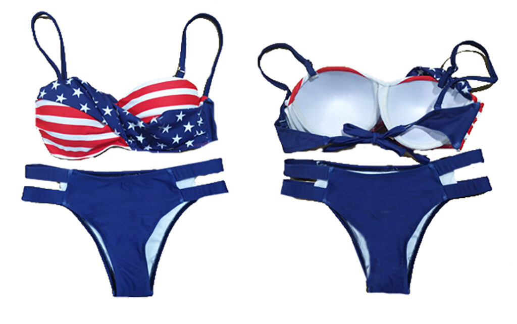 American Flag Bandeau Bikini Set